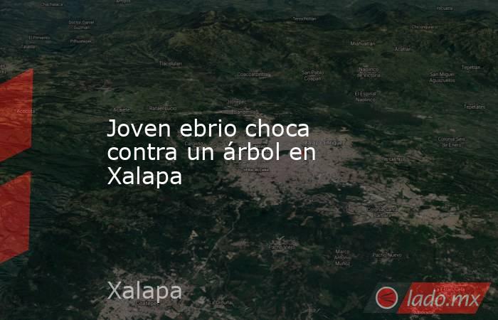 Joven ebrio choca contra un árbol en Xalapa. Noticias en tiempo real