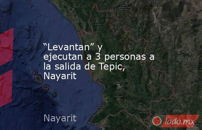 “Levantan” y ejecutan a 3 personas a la salida de Tepic, Nayarit. Noticias en tiempo real