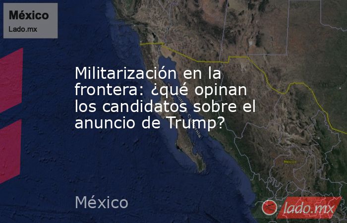 Militarización en la frontera: ¿qué opinan los candidatos sobre el anuncio de Trump?. Noticias en tiempo real