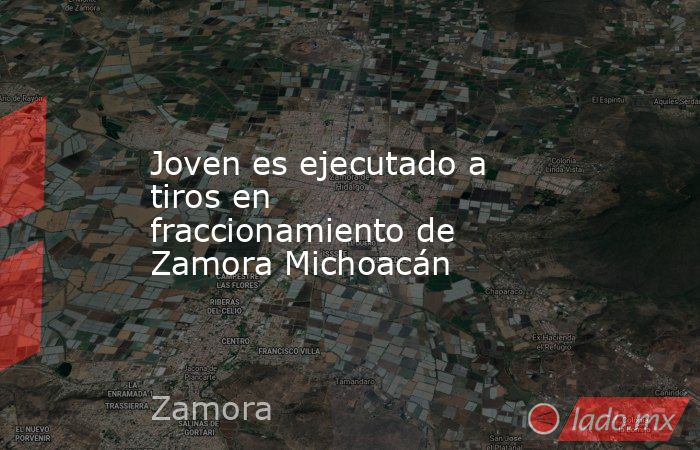 Joven es ejecutado a tiros en fraccionamiento de Zamora Michoacán. Noticias en tiempo real