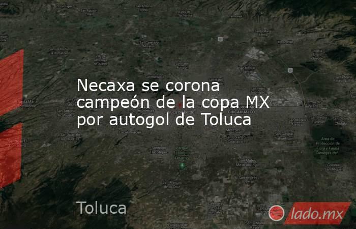 Necaxa se corona campeón de la copa MX por autogol de Toluca. Noticias en tiempo real