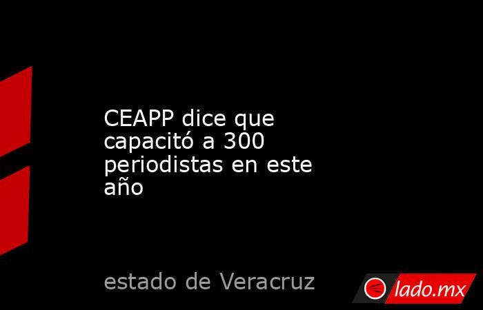 CEAPP dice que capacitó a 300 periodistas en este año. Noticias en tiempo real
