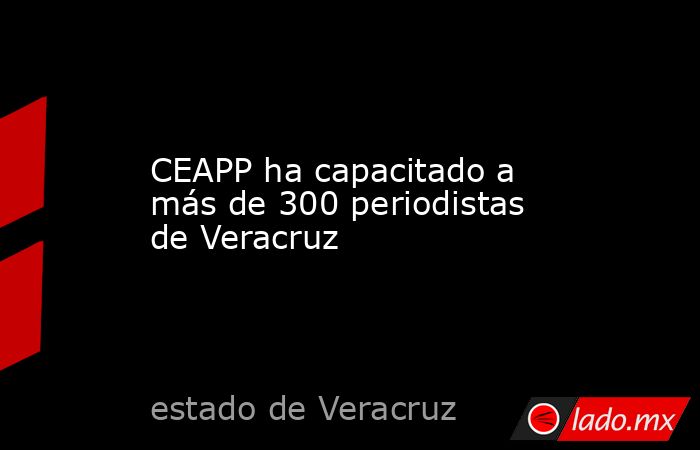 CEAPP ha capacitado a más de 300 periodistas de Veracruz. Noticias en tiempo real