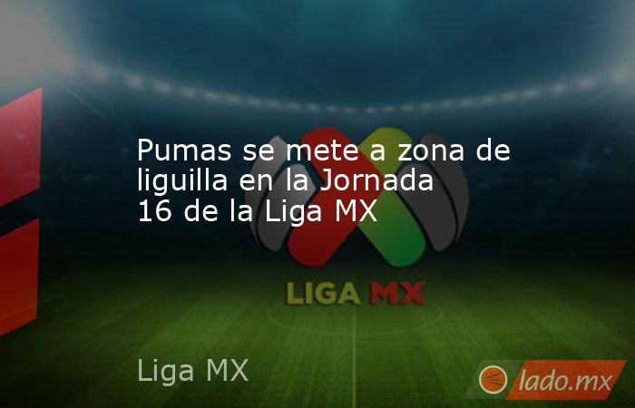 Pumas se mete a zona de liguilla en la Jornada 16 de la Liga MX. Noticias en tiempo real