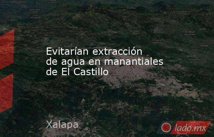 Evitarían extracción de agua en manantiales de El Castillo. Noticias en tiempo real