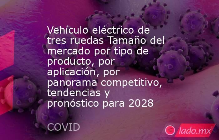 Vehículo eléctrico de tres ruedas Tamaño del mercado por tipo de producto, por aplicación, por panorama competitivo, tendencias y pronóstico para 2028. Noticias en tiempo real